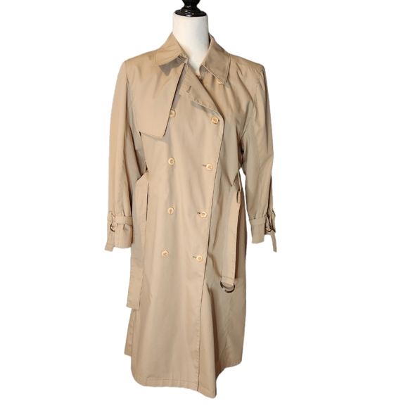 London Fog Jackets & Blazers - Vintage London Fog Khaki Trench Coat  Sz 6 Petite